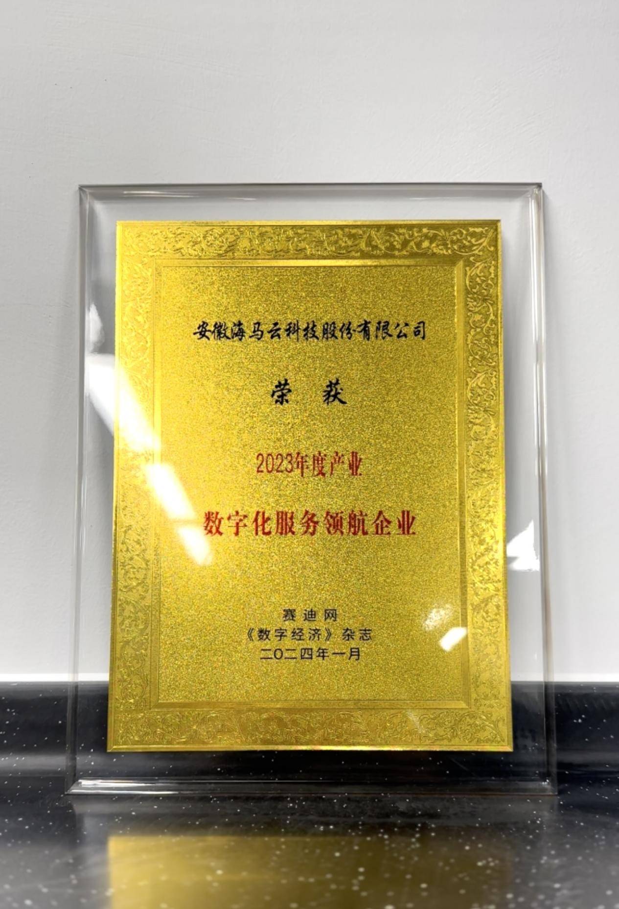 服務能力再獲肯定,海馬云榮獲"2023年度產業數字化服務領航企業"